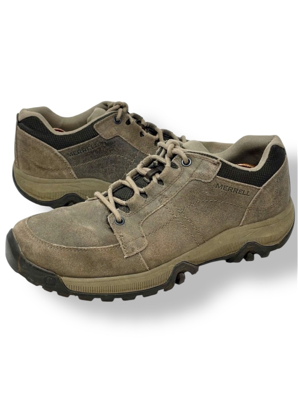 Merrell Anvik Trekker Gray Suede Hiking Shoe Ankle Boots Lace Up Men 11.5 J95145